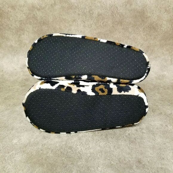 Warm & Cozy Womens  720930 Size 7/8 Brown Black Fabric Cheetah Print Bootie Slip - Picture 9 of 10
